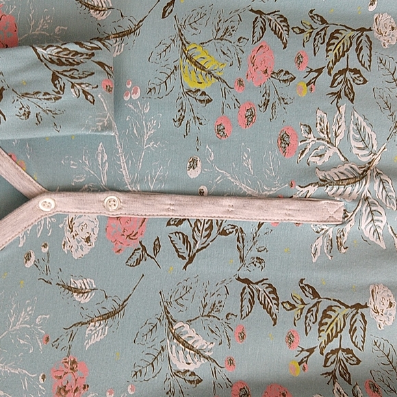 This is J Henley Harem Long Sleeve Bamboo Jammers Pajama Top and Headband New - Picture 4 of 8